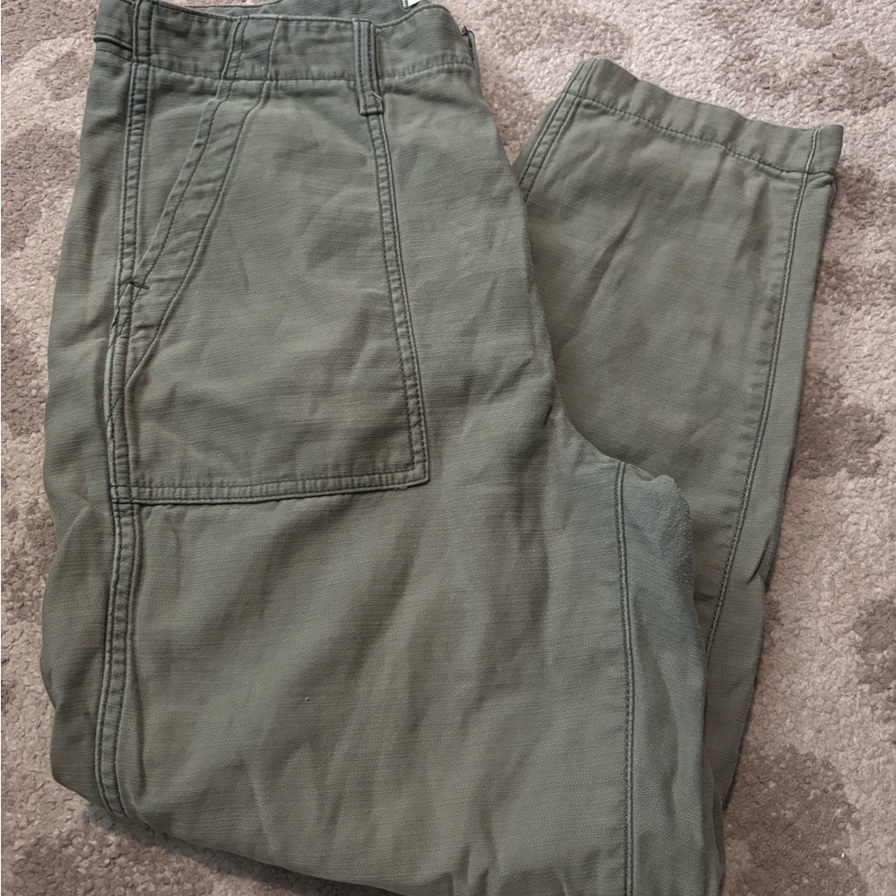 Madewell Green Cargo Pants with Utility Style